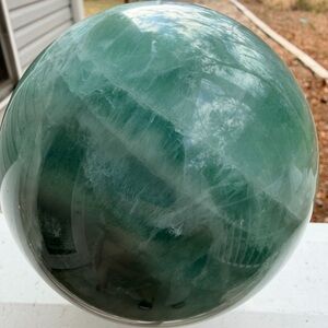 Large Green Fluorite Sphere 120mm | High Quality Polished Healing Crystal